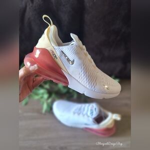 Bling Nike Women's Air Max 270 Sneakers Customized With Crystals Bling Shoes